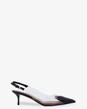 Alaïa Le Coeur Slingback Pvc And Leather Court Shoes - White