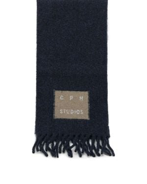 COPENHAGEN Wool Mohair Alpaca Scarf - Blue