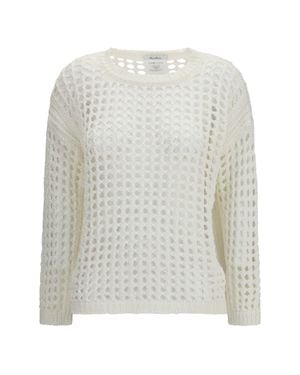 Max Mara Pure Open-Knit Jumper - White