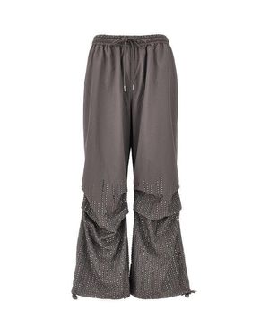 VENUJA Crystal Parachute Pants - Gray