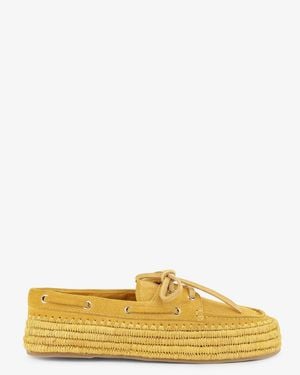 Paloma Barceló Loafers Penelope Suede Raffia - Yellow