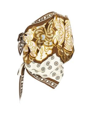 La DoubleJ Silk 'Full-On' Foulard Top - Metallic