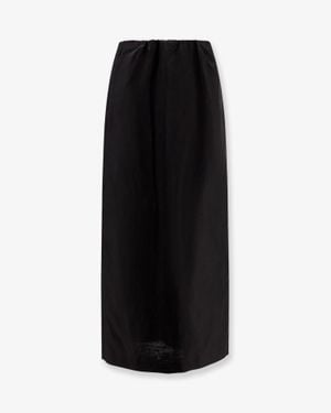The Row Saul Cotton And Silk Long Skirt - Black