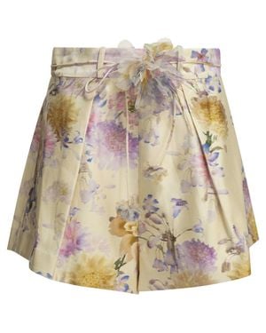 Zimmermann "Luna" Short With Laces - Natural
