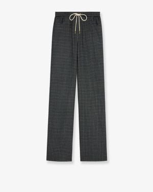 Celine Madras Wool And Cashmere Jogger Trousers - Grey