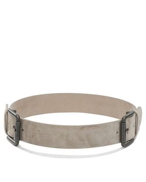 Max Mara Suede Belt With Studs - Gray