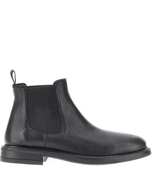JUAN LACARCEL BY CALCE Leather Chelsea Boots - Black
