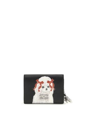 Ganni Poodle Print Card Holder - White