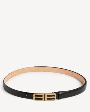 Balenciaga "Bolero Bb" Leather Belt - Brown