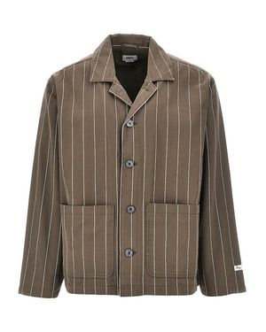 Obey 'Locus' Pinstriped Cotton Jacket - Green