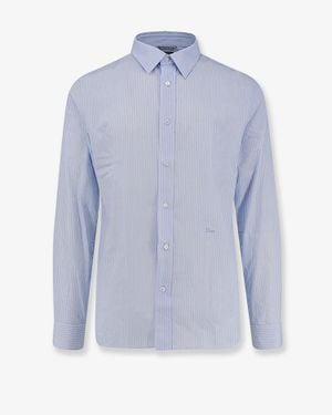 Dior Dior Cotton Shirt With Striped Motif - Blue