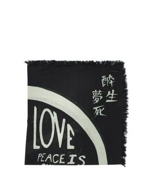 Kapital Giant Peace Scarf - Black