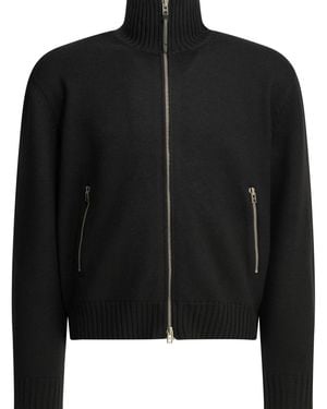 Tom Ford Wool Jumper With Zipper - Black