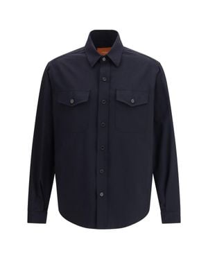 Cruna Overshirt Technical Fabric - Blue