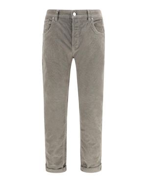 PT Torino Corduroy Pants Tortora Pigmento - Gray