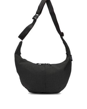 Comme des Garçons "Grid Check" Large Shoulder Bag - Black