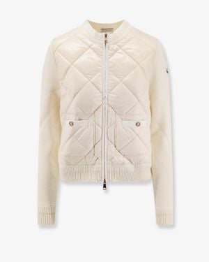 Moncler Wool And Nylon Blend Jacket - White