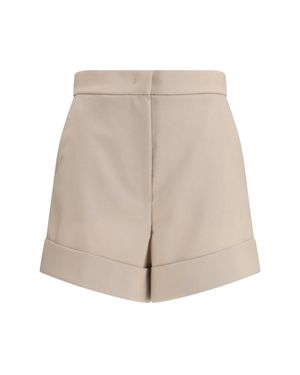 Max Mara Mohair And Silk Canvas Shorts - White