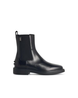 Tod's Leather Ankle Boots - Blue