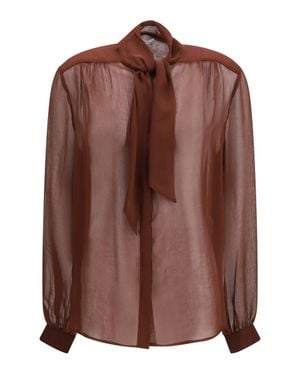 Lardini Creponne Blouse - Brown
