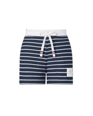 Thom Browne Cotton Striped Shorts - Blue