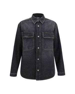 Palm Angels Denim Shirt Vintage - Blue