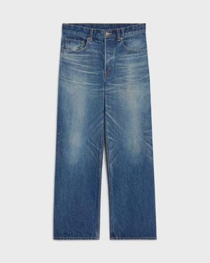 Celine "Max" Wide Leg Jeans - Blue
