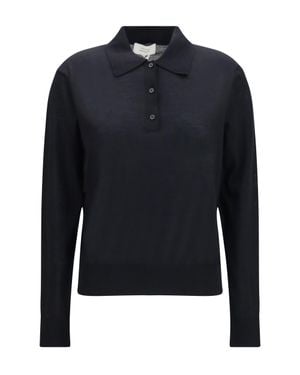 Loulou de Saison Miles Long-Sleeve Polo - Blue