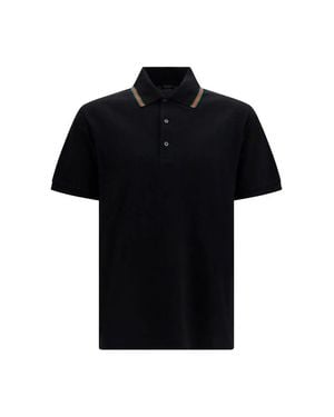 Gucci Cotton Polo Shirt With Web Detail - Black