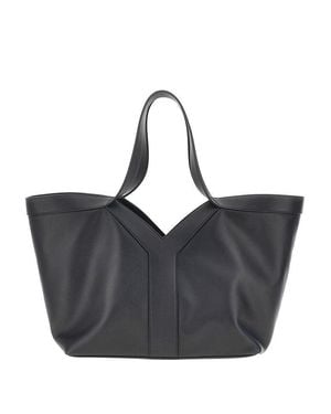 Saint Laurent Leather Small 'Y' Tote Bag - Blue