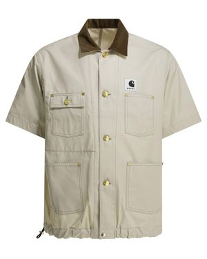 Sacai Carhartt Wip Duck Jackets And Coats White
