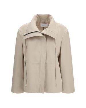 Lardini High-Neck Jacket - Natural