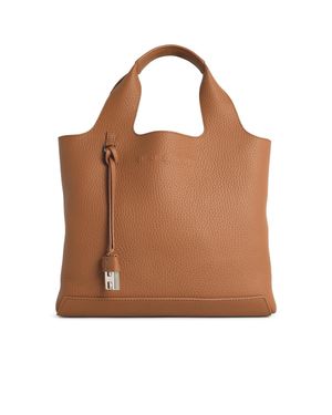 Hogan Leather Shopping Bag - Brown