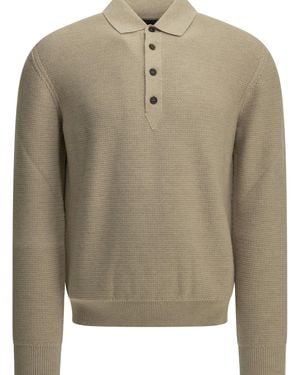 ZEGNA Cashmere Polo Jumper - Natural