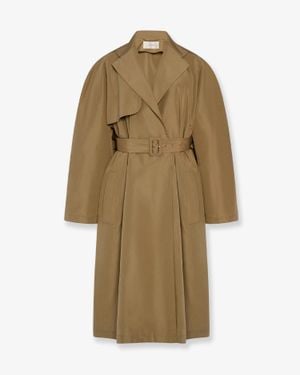 The Row Amapola Ultrafine Silk Trench Coat - Natural