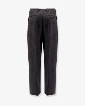 Dior Dior Polka-Dots Virgin Wool And Alpaca Jacquard Trousers - Blue
