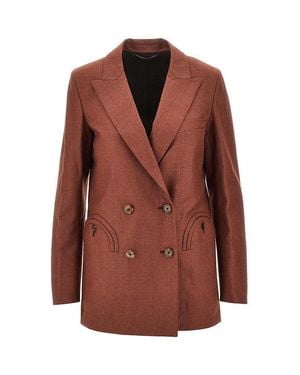 BLAZE 'Everyday' Double-Breasted Jacket - Brown