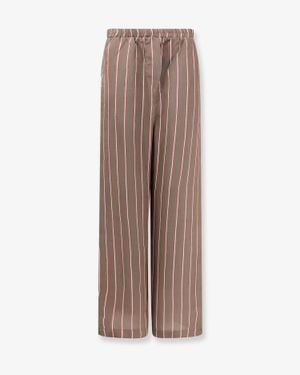 Frankie Shop Trousers Viscose-Silk - Brown