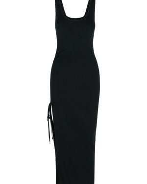 MICHAEL Michael Kors Ruched Wool Blend Dress - Black