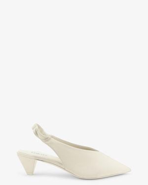 Loewe Origami Cubic Leather Slingback - White