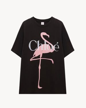 Chloé Chloé Wide Fit T-Shirt - Black