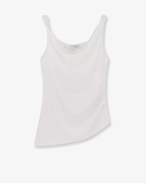 R2W Air Twisted Cotton And Modal Top - White