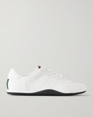 Gucci Shift" Leather Trainers - White
