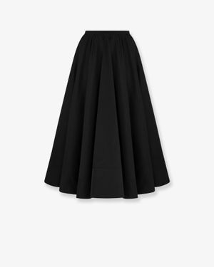Dior Dior Flared Silk Midi Skirt - Black