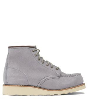 Red Wing "6' Moc Toe 3300 Dusty Abilene" Lace-Up Ankle Boots - Grey