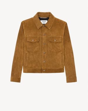 Saint Laurent Leather Jacket - Natural