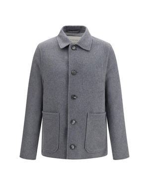 Ami Paris Wool And Cashmere Boule Jacket - Grey