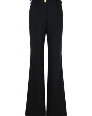 Patou Wool Blend Flare Pants - Blue