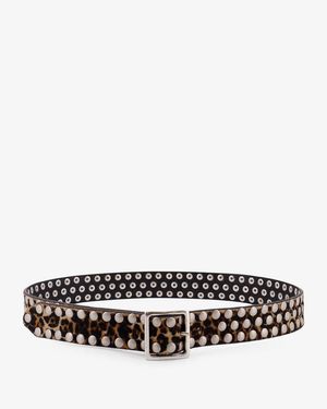 Golden Goose Deluxe Brand Leo Leather Belt - White