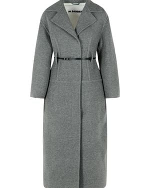 Jil Sander Virgin Wool Coat - Gray